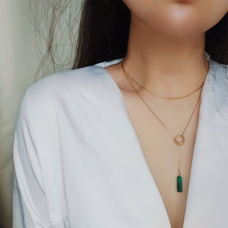 Very good and beautiful, original handmade minimalist design, simple and elegant long style, casual necklace, sweater chain